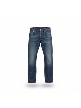 Levis Mens Indigo Cotton Made & Crafted Ruler Straight Denim Jeans Durable